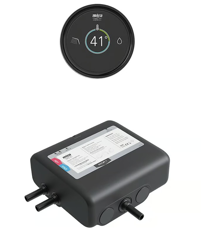 mira single outlet digital mixer with button